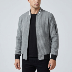 SAVKOOV Men's Lightweight Casual Bomber Jacket – Grey