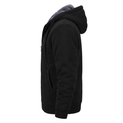 GEEK LIGHTING Men's Fleece-Lined Zip-Up Hoodie – Black