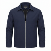 AI-generated front view of the navy TACVASEN jacket