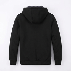 GEEK LIGHTING Men's Fleece-Lined Zip-Up Hoodie – Black